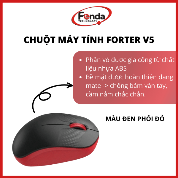 Chuột không dây máy tính Forter V5