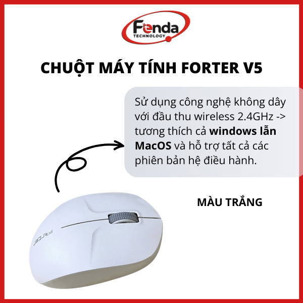 Chuột không dây máy tính Forter V5