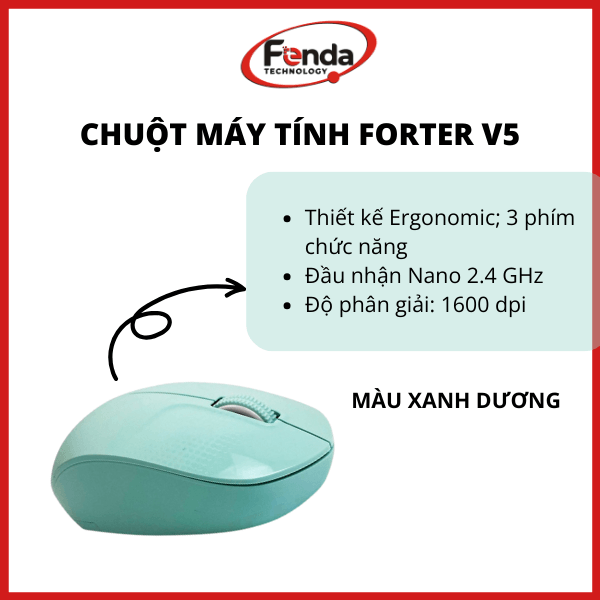 Chuột không dây máy tính Forter V5