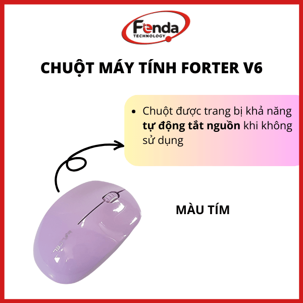 Chuột không dây máy tính Forter V6