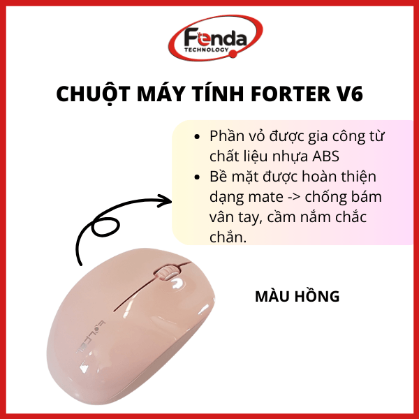 Chuột không dây máy tính Forter V6