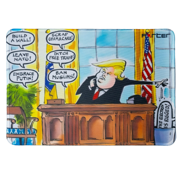 Lót chuột biếm họa hài hước Donald Trump - Pad chuột gaming vải chống trượt - Forter Mousepad