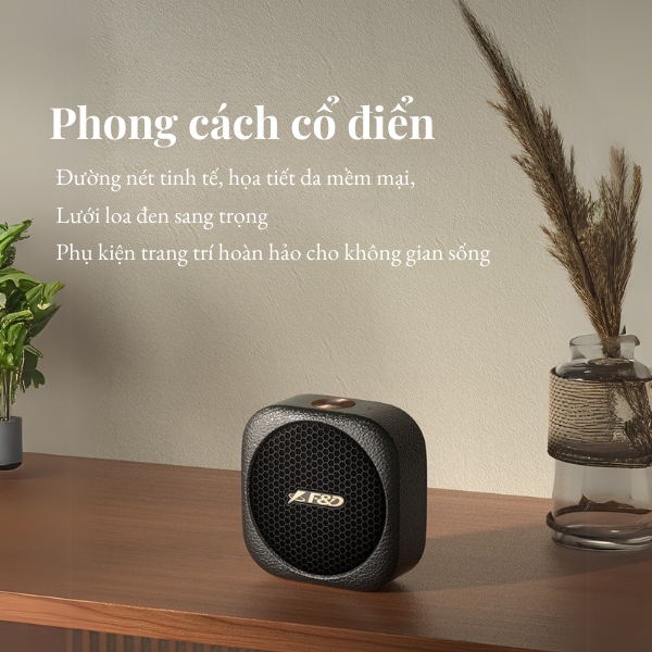 Loa Bluetooth F&D RW10 – Loa Retro Nhỏ Gọn, Âm Thanh Mạnh Mẽ, Pin Trâu 12 Giờ