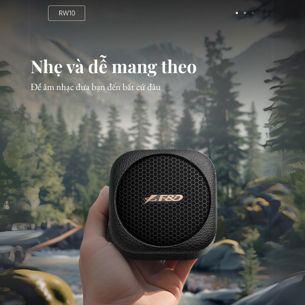 Loa Bluetooth F&D RW10 – Loa Retro Nhỏ Gọn, Âm Thanh Mạnh Mẽ, Pin Trâu 12 Giờ