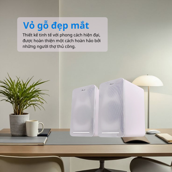 Loa máy tính Fenda R40BT/2.0 – Loa Gỗ Cao Cấp 60W, Bluetooth 5.0, Optical, USB