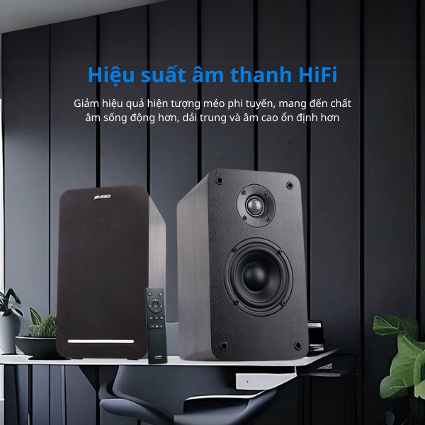 Loa máy tính Fenda R40BT/2.0 – Loa Gỗ Cao Cấp 60W, Bluetooth 5.0, Optical, USB