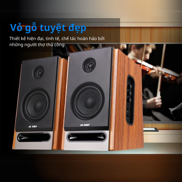 Loa Máy Tính Fenda R27BT/2.0 – Loa Gỗ 50W, Bluetooth 5.0, Âm Thanh Studio Chuẩn