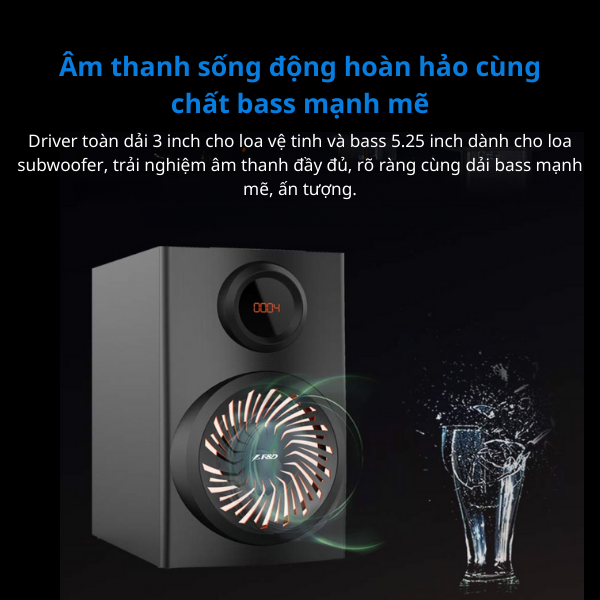 Loa Máy Tính Fenda F190X/2.1 – Loa Vi Tính Bluetooth Âm Trầm Mạnh, LED Đổi Màu