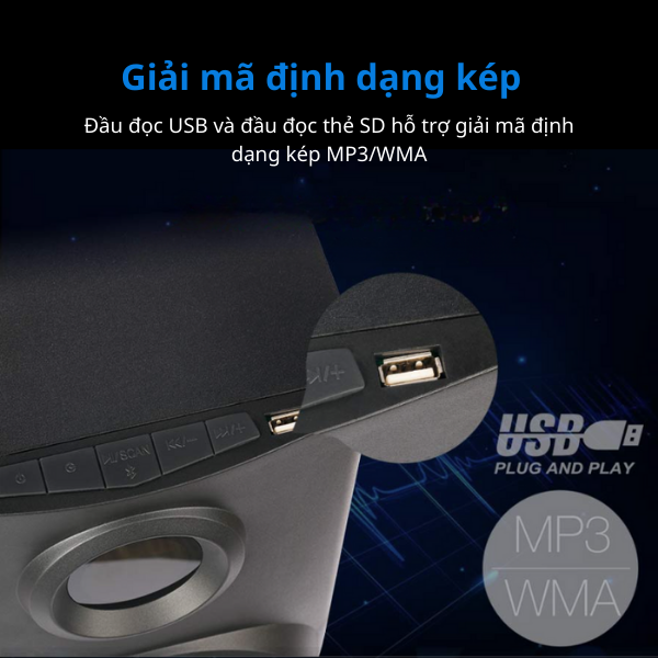 Loa Máy Tính Fenda F190X/2.1 – Loa Vi Tính Bluetooth Âm Trầm Mạnh, LED Đổi Màu